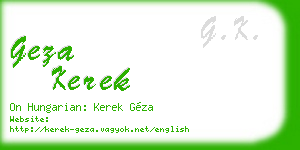 geza kerek business card